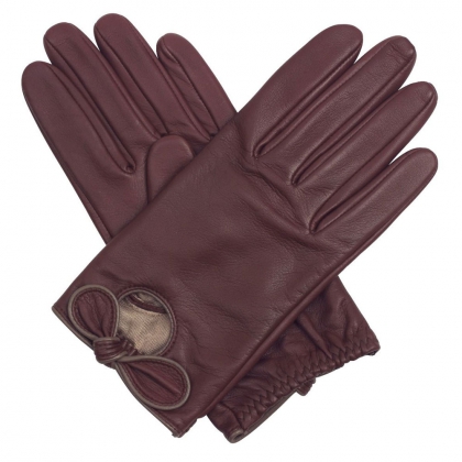 Women's Bow-Detail Leather Gloves