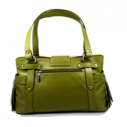 Olive Green Multi-Pocket Handbag 