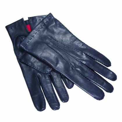 Men's Navy Leather Dress Gloves