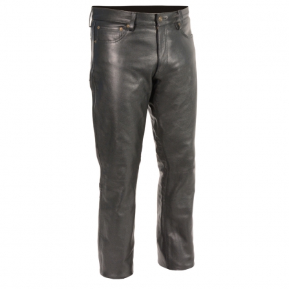 Men's Classic Five-Pocket Leather Trousers