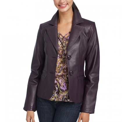 Women's Leather Blazer