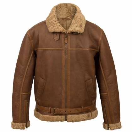 Shearling Leather Aviator Jacket