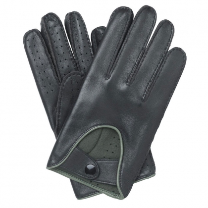 Men's Perforated Leather Driving Gloves