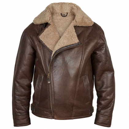 Shearling Leather Biker Jacket