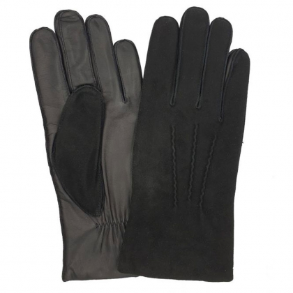 Men's Suede-Leather Panel Gloves